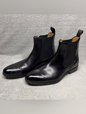 Ace Marks Chelsea Boots Troy Men's Size 8D Black Antique Made in Italy